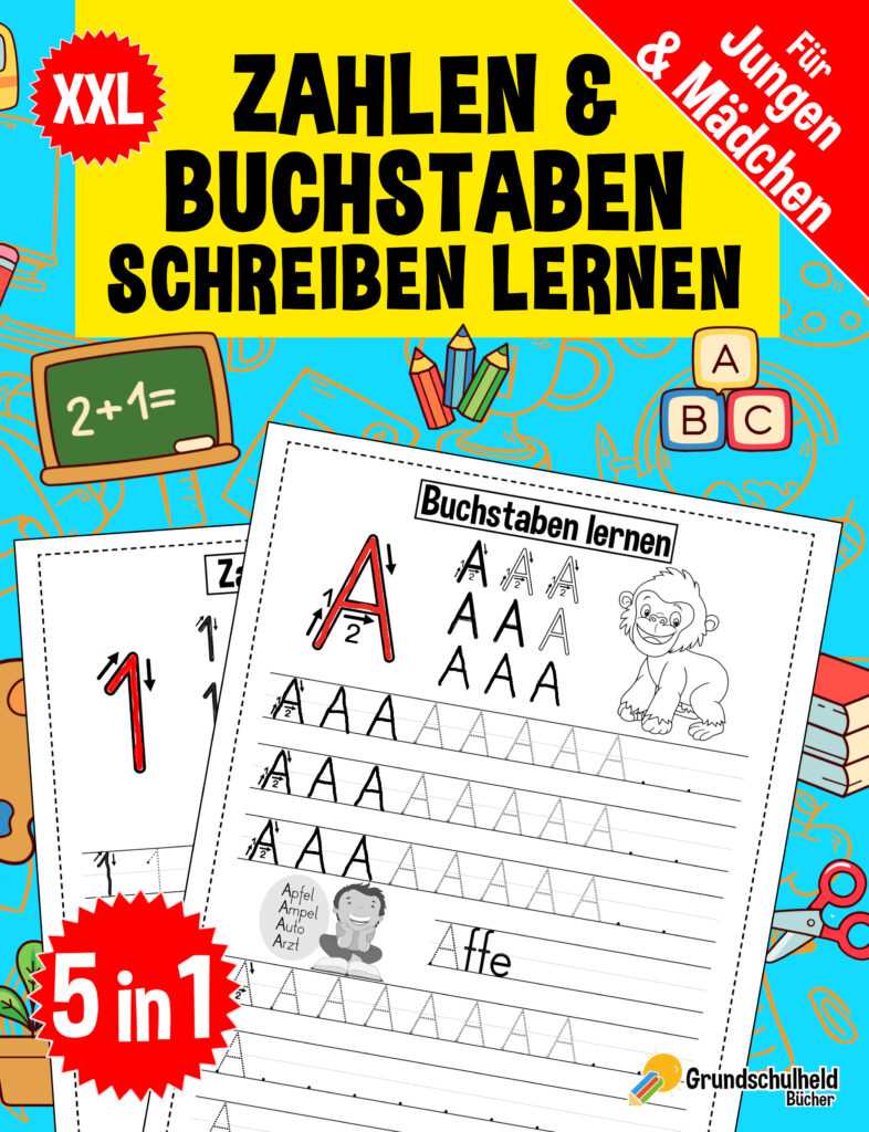  Buchstaben schreiben lernen - Schulanfängerbuch mit Vorlagen Motiv 