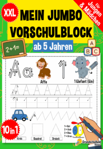 Vorschule Übungshefte ab 5 Jahren für Jungen und Mädchen – Mein Jumbo Vorschulblock