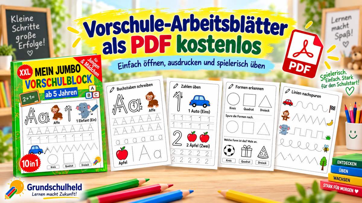 Vorschule Arbeitsblätter PDF kostenlos zum Ausdrucken