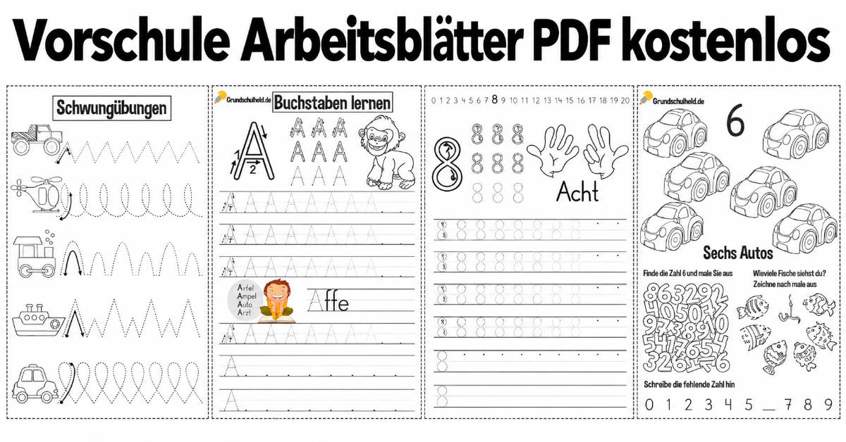Vorschule Arbeitsblätter PDF kostenlos Vorschule Arbeitsblätter PDF kostenlos zum Ausdrucken